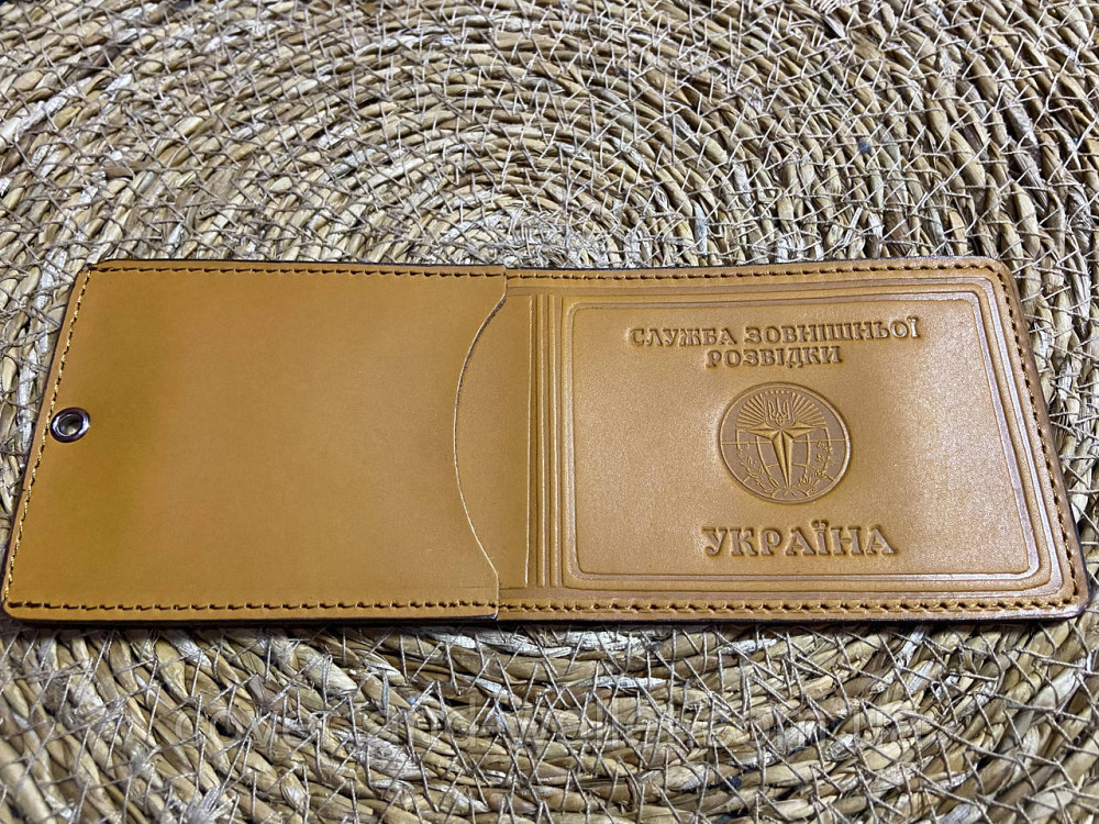Обкладинка на посвідчення СВР (служба зовнішньої розвідки) Жовтий Київ - фото 1
