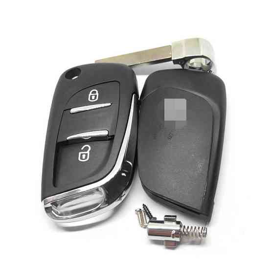 Выкидной ключ Citroen с корпусом под чип 2 кнопки DKT0269, HU83, ниша CE0536 Киев