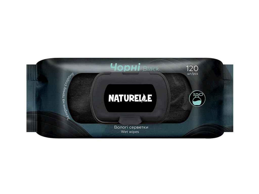 Влажные салфетки 120шт универсальные (черные) Classic ТМ Naturelle   Solmir Киев - изображение 1