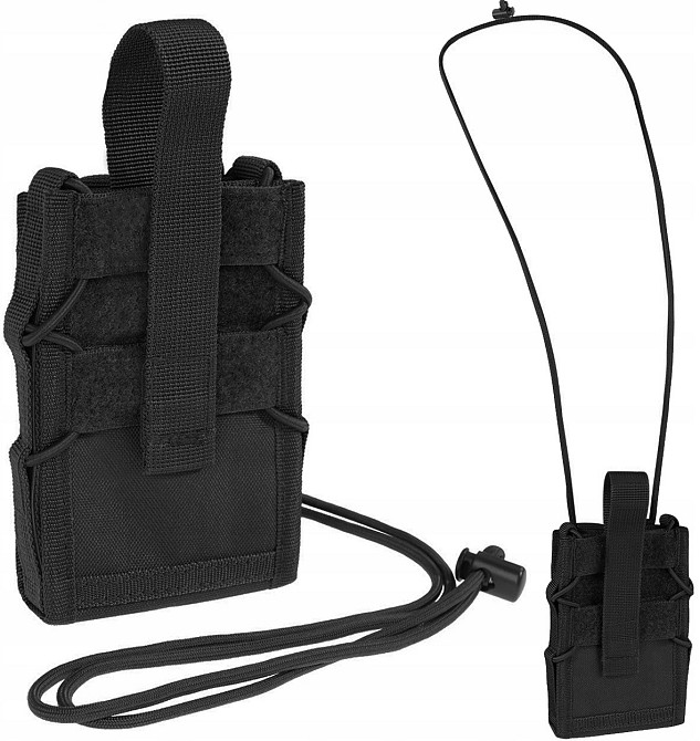 Тактический Подсумок для смартфона и документов с системой Molle и ремнем Mil-Tec от Sturm (13492002) Black Нововолынск - изображение 1