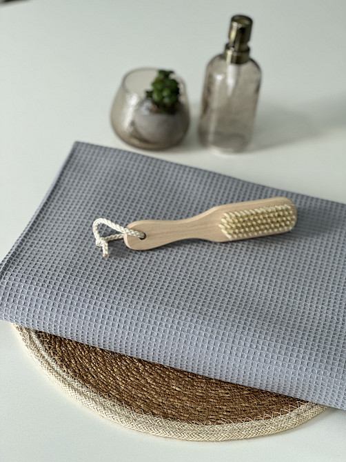 Вафельний рушник Ideal Textile 100х150 см 220 г/м2 (56861026) Сірий Чернівці - фото 6