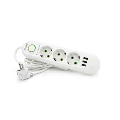 Сетевой фильтр питания Voltronic F03U, 3роз EU, 3*USB White (F03U-White) Винница