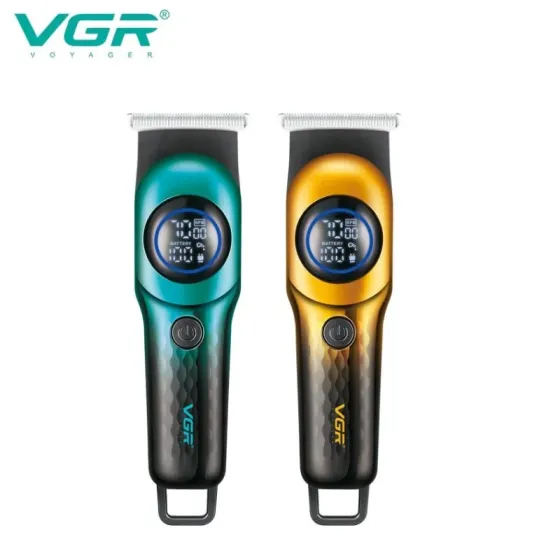 Професійний тример VGR V-966: Т-подібне лезо, 7000 об/хв, LCD-дисплей, 120 хв роботи, 600 мА·год та 4 насадки Одеса
