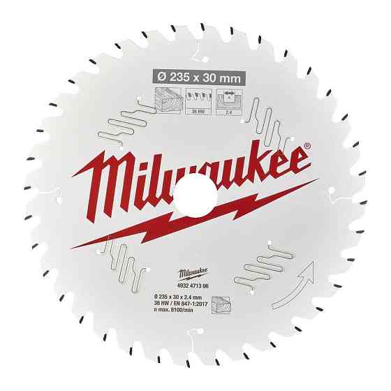 Диск пиляльний PFTE MILWAUKEE, O235х30х2,4мм, 36 зуб. Одесса