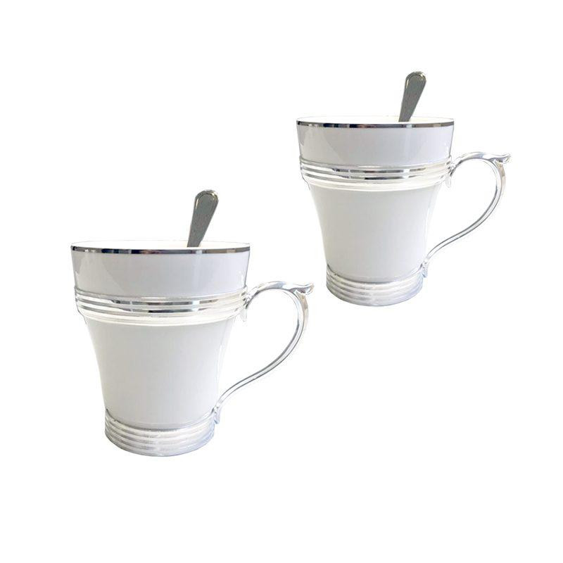 Набор для чая “Elegante” на 2 персоны/ 2 чашки/2 ложки, серебро Ровно - изображение 2