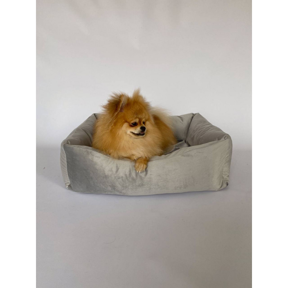 Лежанка для домашніх тварин собак та кішок велюр Incor Сірий XL (90/80/20) Київ - фото 2