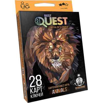 Настольная игра Danko Toys Best Quest. Животные, украинский (BQ-01-02U) Винница