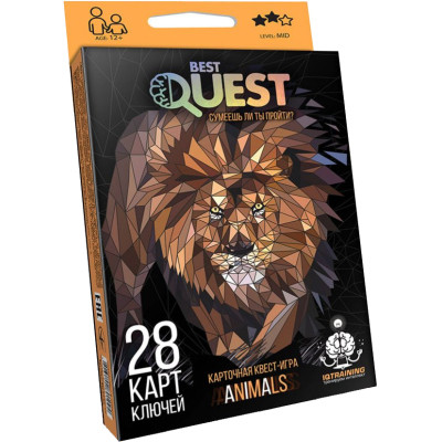 Настольная игра Danko Toys Best Quest. Животные, украинский (BQ-01-02U) Винница - изображение 1
