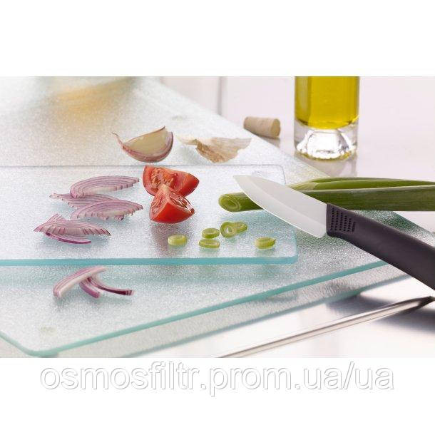 Обробна дошка Axentia загартоване скло сатин термостійка 52x0.5х30 см (260569) Київ - фото 1