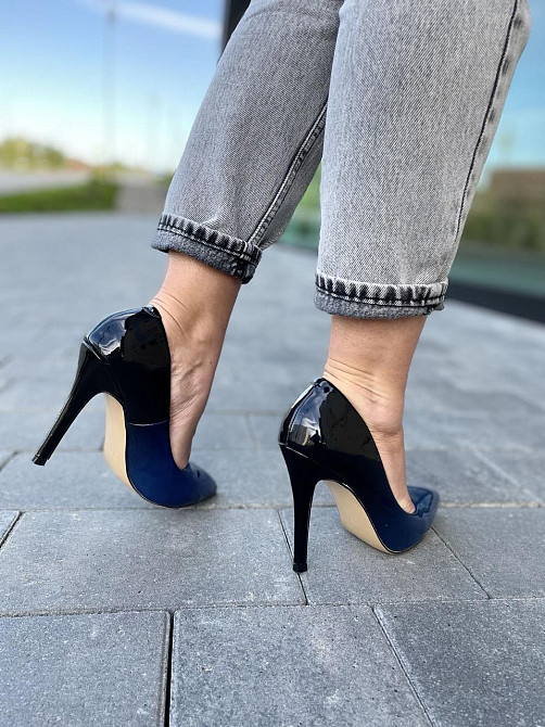 Vices Туфлі жіночі VICES сині еко-лак каблук 11 см 36-37 р. (4010-11) Коломыя - изображение 3