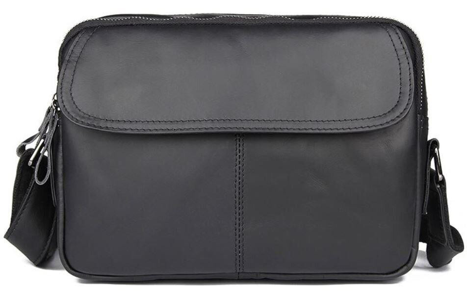 Сумка з натуральної шкіри зерниста Чорна (Vintage) Київ - фото 5