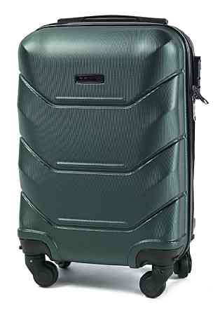 Валіза пластикова WINGS 147 мікро 51 см темно-зелена Київ