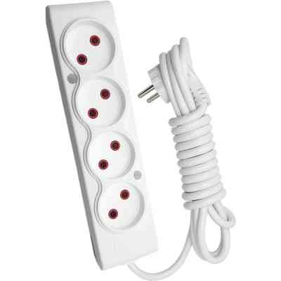 Сетевой удлинитель TECCO 3м 4 поста white (8681277841477) Винница