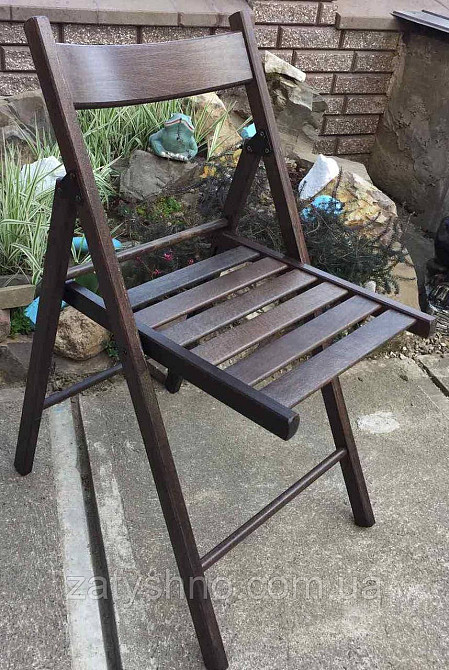 Кресло складное буковое коричневое Киев - изображение 2