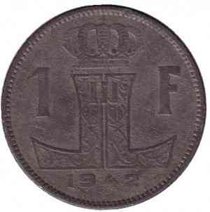 1 франк. 1942 год, Бельгия. (Belgique-Belgie) Полтава