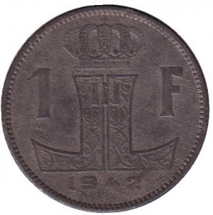 1 франк. 1942 год, Бельгия. (Belgique-Belgie) Полтава - изображение 1