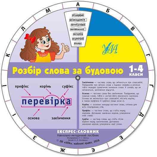 Посібник: Експрес-словник. Розбір слова за будовою. 1-4 клас, шт Київ