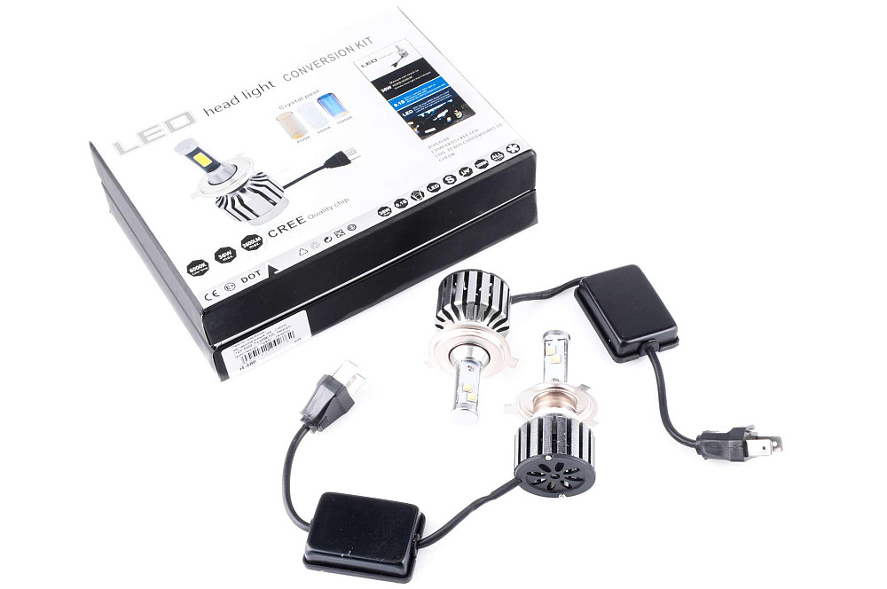 Лампи діодні автомобільні H4 (пара) (12V 3600 LUMENS, чотири кристали) (аналог ксенону) IZEN (mod.A) Киев - изображение 1