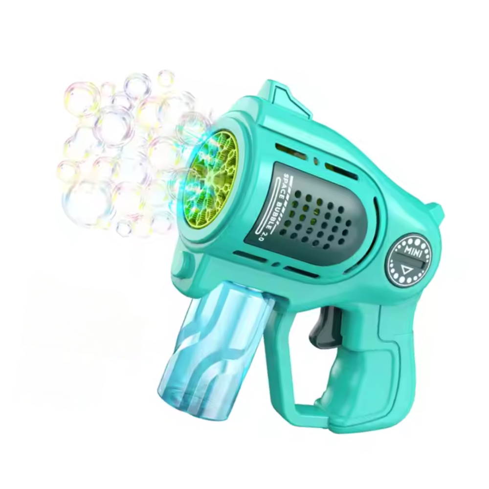 Мыльные пузыри для детей, пистолет для мыльных пузырей с подсветкой, игрушечный генератор пузырей, зеленый Каменец-Подольский - изображение 4