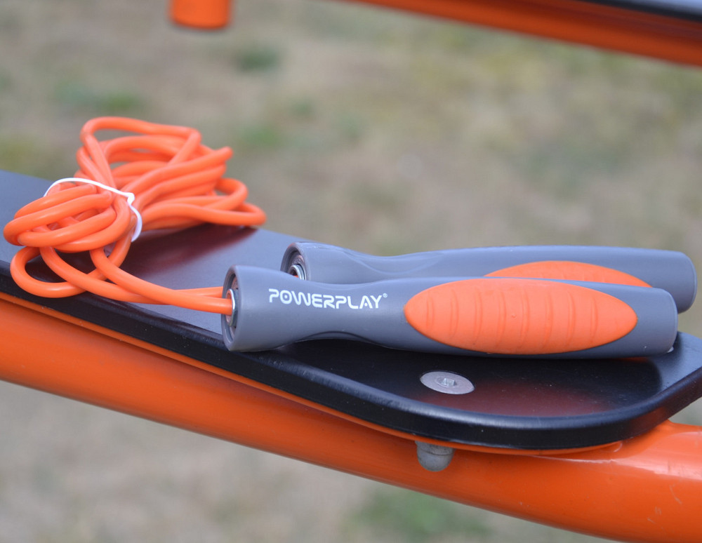 Скакалка спортивная PowerPlay 4204 Classic Jump Rope Оранжевая (2,7m.) Киев - изображение 6