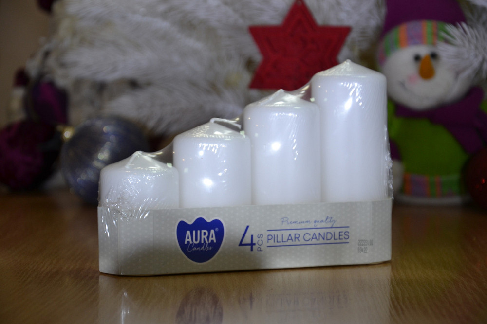 Набір свічок 4 шт. циліндр Bispol AURA Candles Білі (sw50/4-090) Луцьк - фото 4