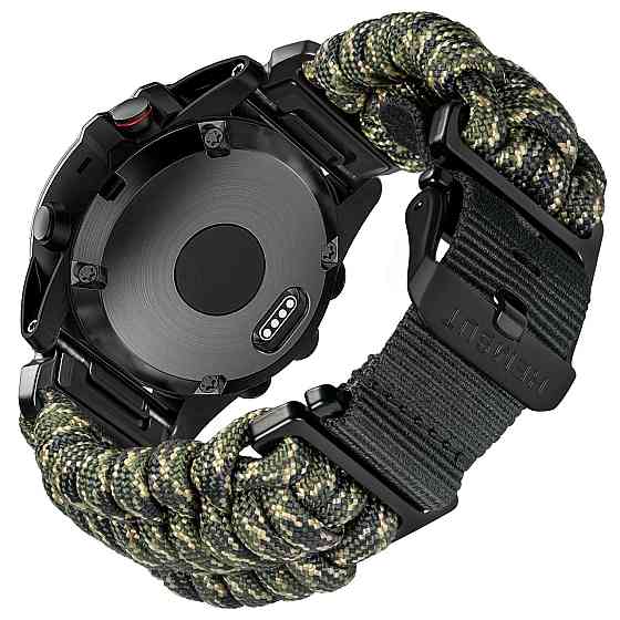 Ремешок для часов Hemsut HGA145 Rugged Paracord Garmin Army Green 22 mm SBR Киев