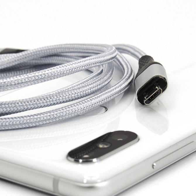 Магнітний кабель MicroUsb Floveme 1 м Gray Київ - фото 3
