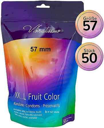 Презервативи - Vibratissimo XX ... L Fruit Color, 57 мм, 50 шт. Sex Aura Київ