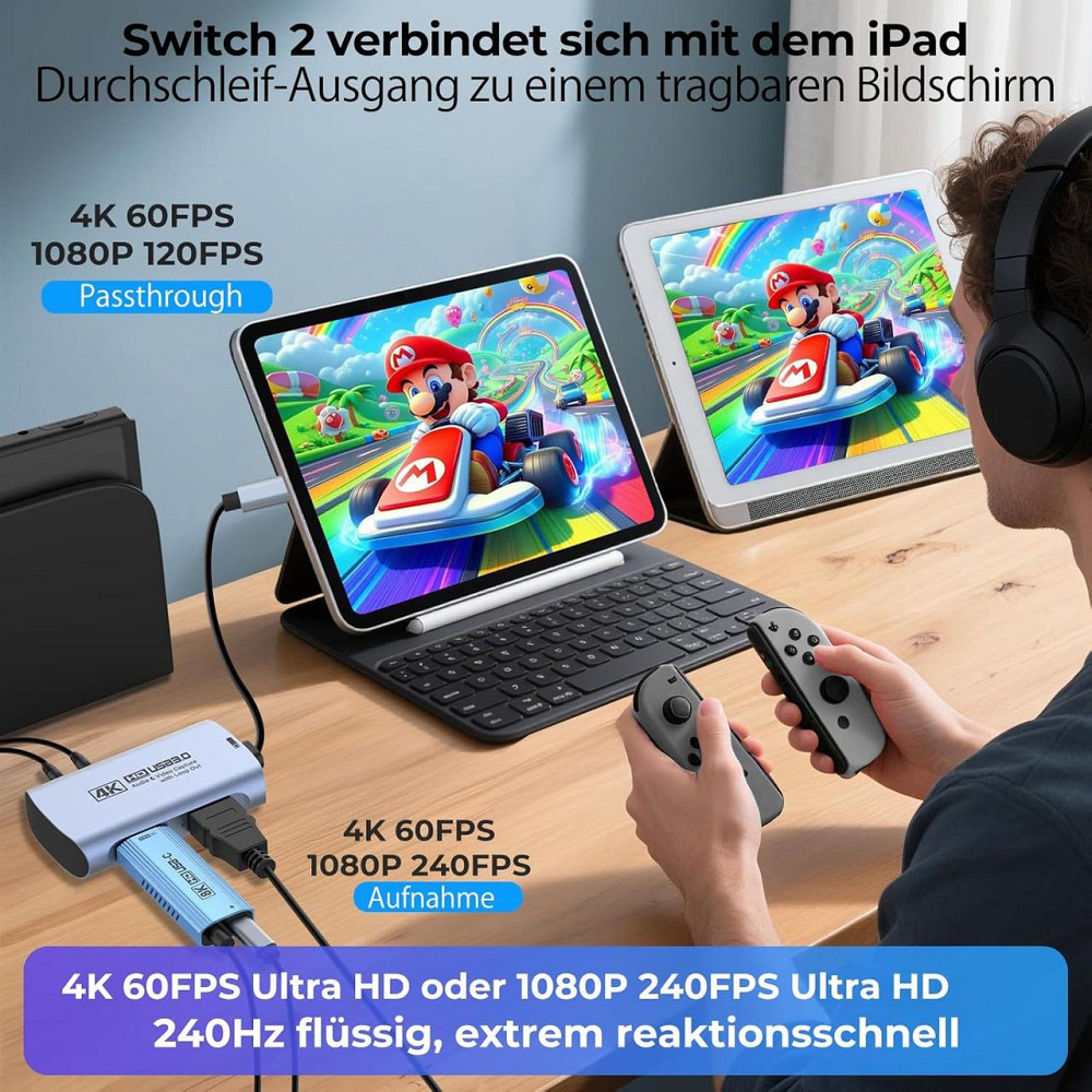 Карта захвата 4K60 / 1080P240 HDMI USB 3.0 на USB‑C/A с аудио входом и микрофонным выходом совместима с Switch Киев - изображение 7