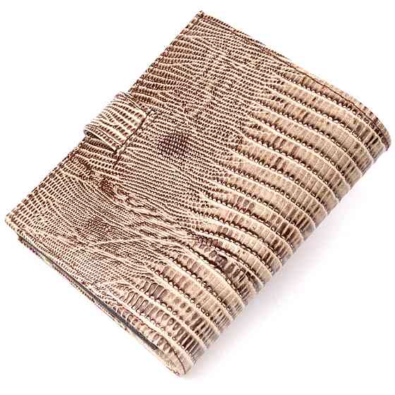 Красивый кошелек из натуральной фактурной кожи KARYA 21041 Бежевый Киев