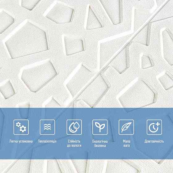 Самоклеюча декоративна настінно-стельова 3D панель 700х700х6,5мм Павутина (115) SW-00000007 Дніпро