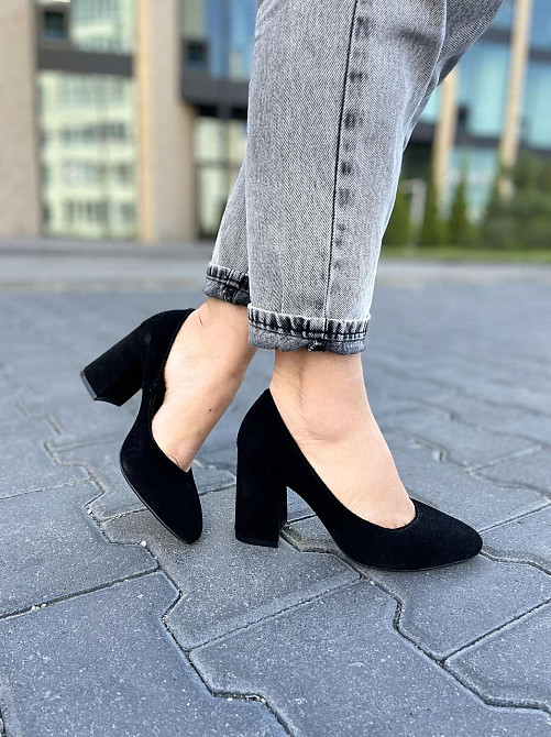 Nivelle Туфлі жіночі NIVELLE чорні натуральна замша каблук 9 см (1592/8051-8048) Коломия - фото 6