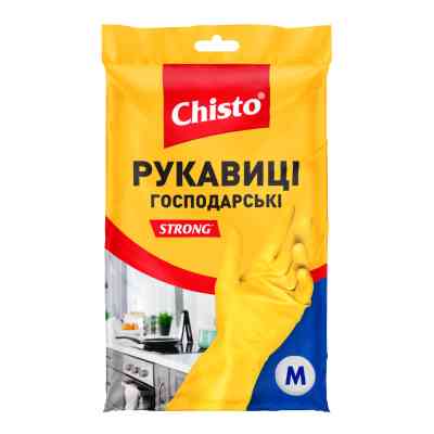 Рукавички господарські Chisto Strong Латексні 1 пара M (4820164153505) Вінниця