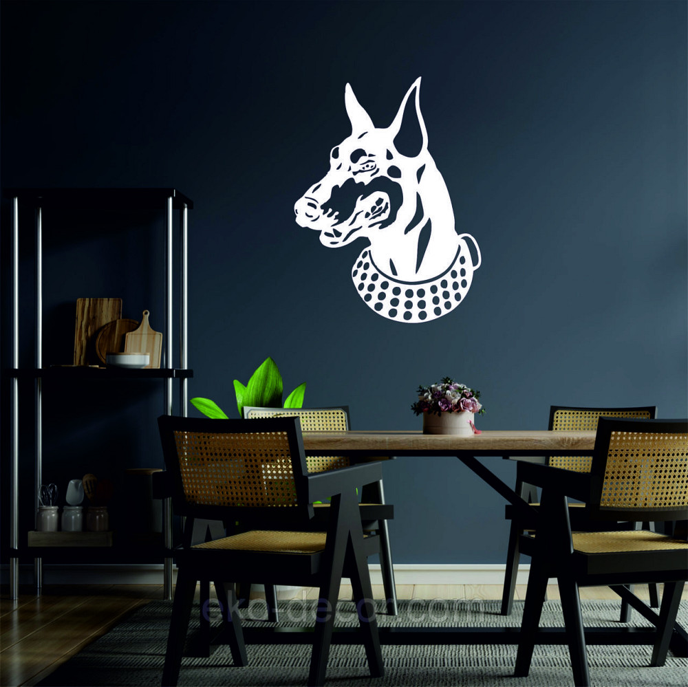 Декоративне настінне Панно «Доберман», Декор на стіну 70*53 см, Білий Київ - фото 6