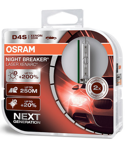 Комплект ксенонових ламп OSRAM 66440XNL-DUO Night Breaker Laser +200% D4S 85 V 35 W P32d-5 XENARC Харків - фото 2