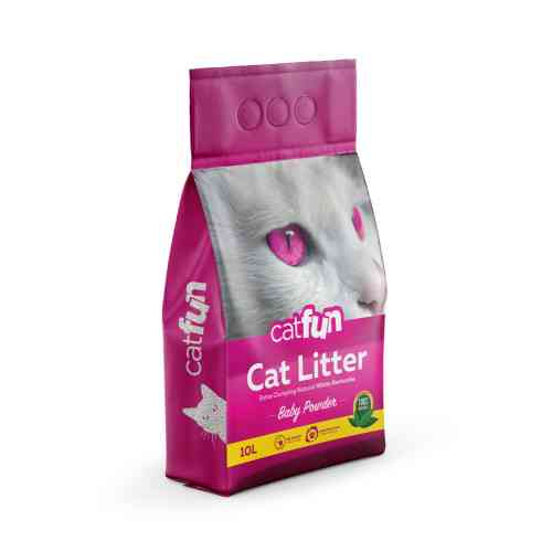 Наполнитель Catfun для кошачьих туалетов бентонитовый с ароматом детской присыпки 10 л. Киев