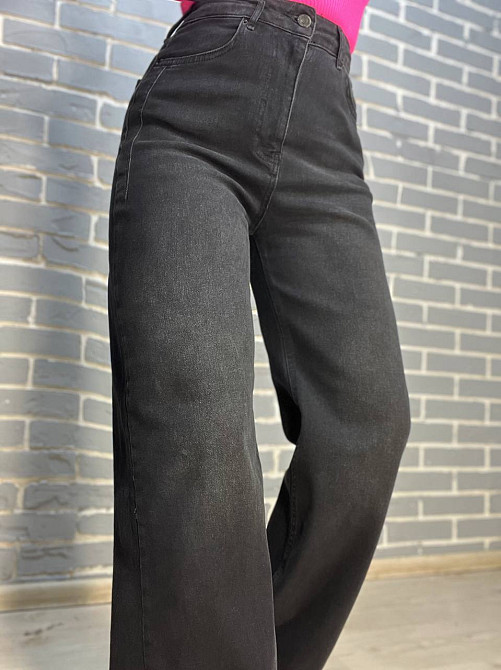Джинсы женские Its Basic 2506 палаццо выточки на бедрах стрейчевые черные, черный, 34, 34, 68 см, 100 см Киев - изображение 9