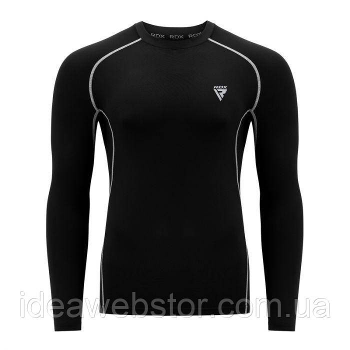 Рашгард RDX Lycra XL чорний із довгим рукавом компресійна футболка для ММА БJJ-Геплінга фітнесу та тренувань Київ - фото 19