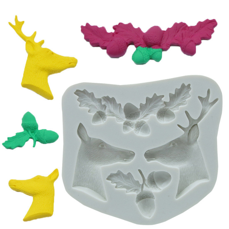 Молд новогодний Олени 93 на 99 мм серый Киев - изображение 7