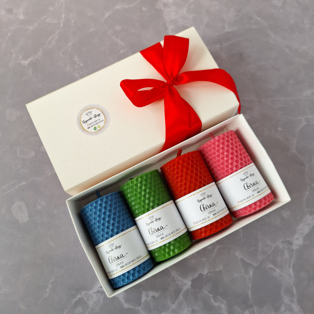 Подарок учителю, набор свечей ручной работы в подарочной коробочке. Яркие. Одесса - изображение 1