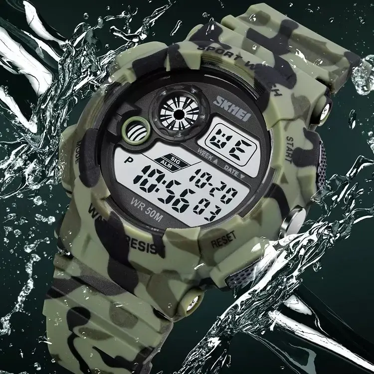 Чоловічий наручний годинник Skmei 1718 (Камуфляж) Київ - фото 4