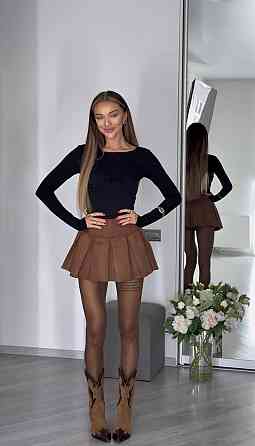 Женская стильная мини юбка-шорты замш на дайвинге Кемел, 42/44 Одесса