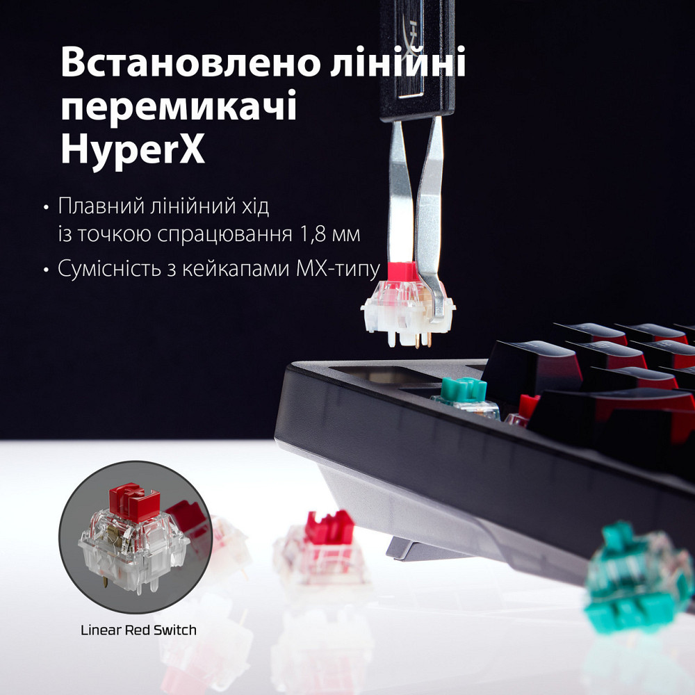 Клавіатура HyperX Origins 2 1800 HX Red USB Black (B4QS4AA) ( 22489 ) Харків - фото 16