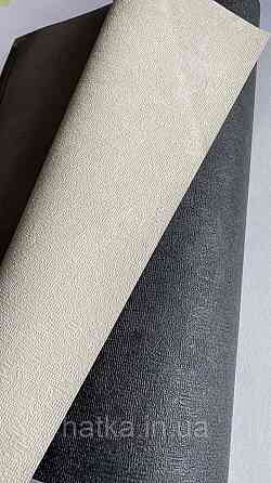 Шпалери вінілові на флізеліні NOVA метрові під штукатурку однотонні структурні світло-бежеві Київ
