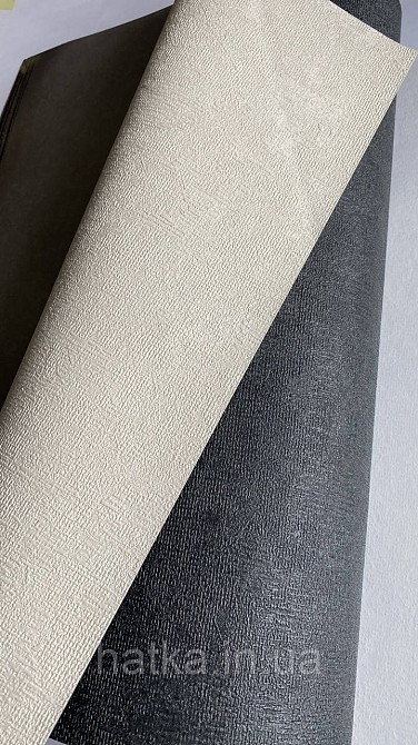 Обои виниловые на флизелине NOVA  метровые под штукатурку однотонные структурные светло бежевые Киев - изображение 2