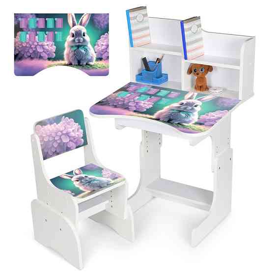 Детская Парта N 2071-1-1 белый, со стульчиком Винница