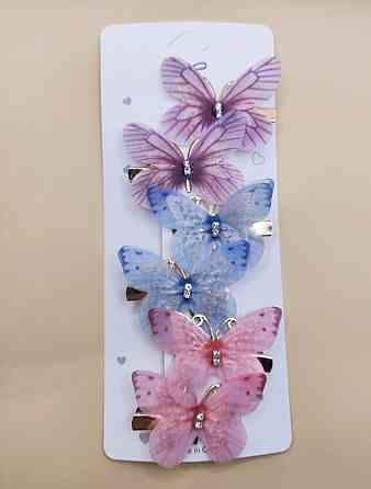 Комплект шпильок "Метелики" 6 шт. Різнокольоровий 5 Сміла