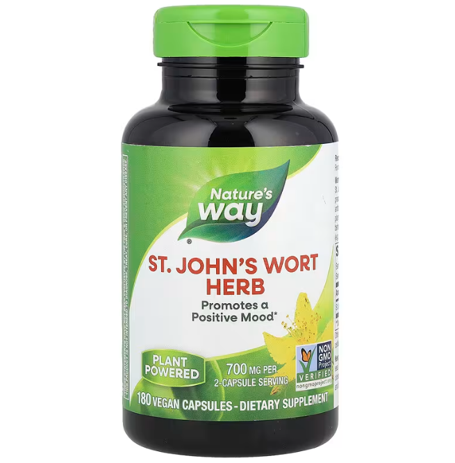 Зверобой Nature's Way St. John's Wort 700 мг 180 веганских капсул Киев - изображение 1