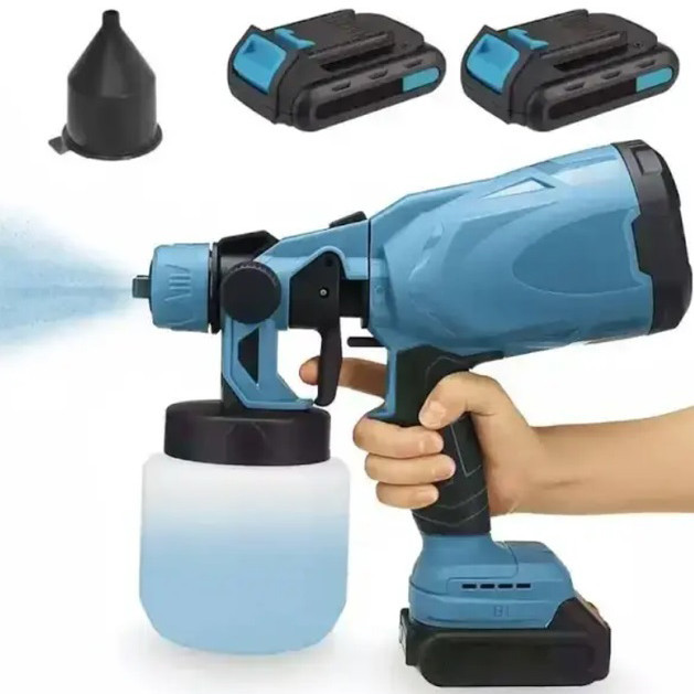 Акумуляторний електричний фарбопульт Krafftec 48V/2Ah, 600 W, 800 мл, Фарборозпилювач WM-677 фарби пулемет Київ - фото 2