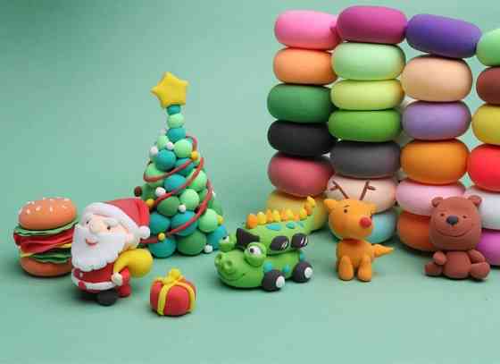 Набор воздушный пластилин мягкая глина, масса для лепки, разноцветный детский пластилин 24 шт. в упаковке Каменец-Подольский